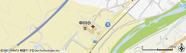 朝来市立中川小学校周辺の地図