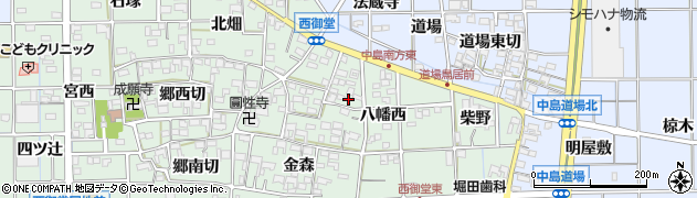 愛知県一宮市萩原町西御堂八幡西26周辺の地図