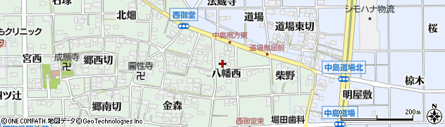 愛知県一宮市萩原町西御堂八幡西44周辺の地図