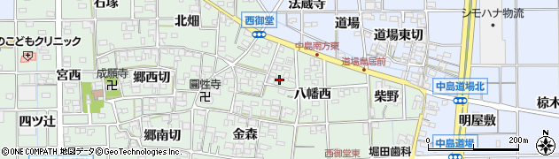 愛知県一宮市萩原町西御堂八幡西27周辺の地図