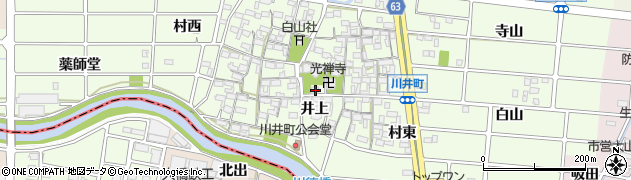 愛知県岩倉市川井町井上1299周辺の地図