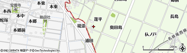 愛知県一宮市玉野蓬平16周辺の地図