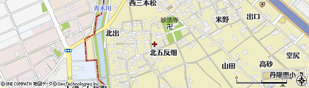 愛知県一宮市丹陽町九日市場（北五反畑）周辺の地図