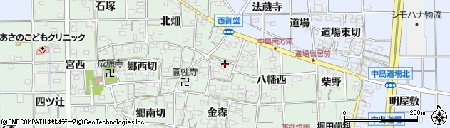 愛知県一宮市萩原町西御堂八幡西13周辺の地図