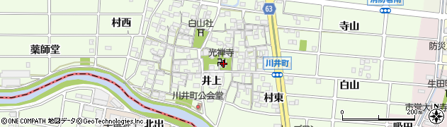 光禪寺周辺の地図