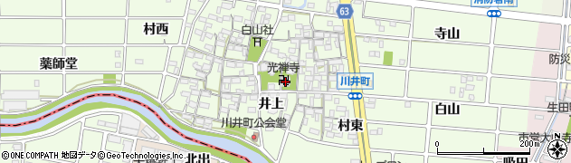 光禅寺周辺の地図