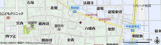 愛知県一宮市萩原町西御堂八幡西29周辺の地図