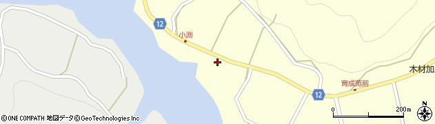 京都府南丹市美山町小渕（シロ子谷）周辺の地図