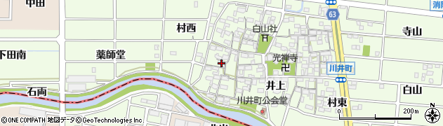 愛知県岩倉市川井町井上1384周辺の地図