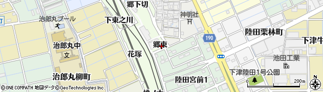 愛知県稲沢市陸田町郷東周辺の地図