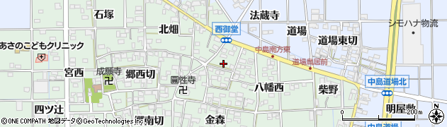 愛知県一宮市萩原町西御堂八幡西9周辺の地図
