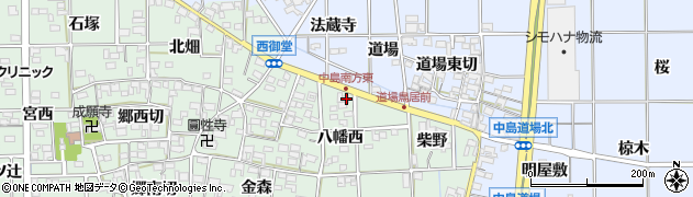 愛知県一宮市萩原町西御堂八幡西40周辺の地図