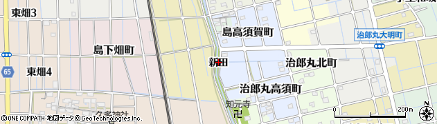 愛知県稲沢市島町（新田）周辺の地図