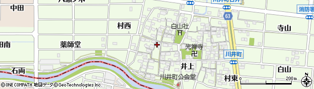 愛知県岩倉市川井町井上1340周辺の地図