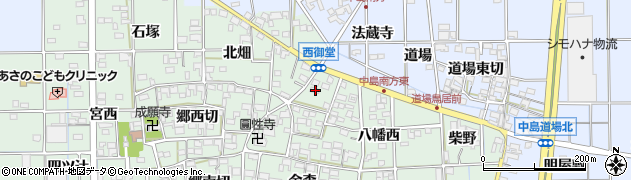 愛知県一宮市萩原町西御堂八幡西6周辺の地図