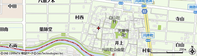愛知県岩倉市川井町井上1390周辺の地図