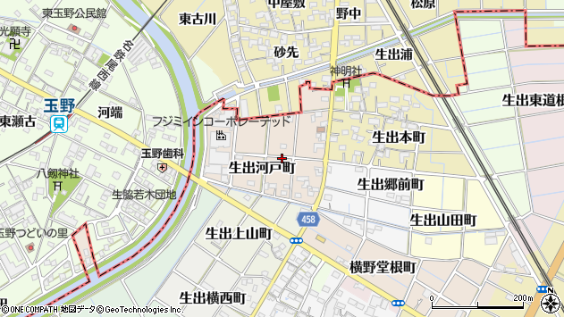 〒492-8308 愛知県稲沢市生出河戸町の地図