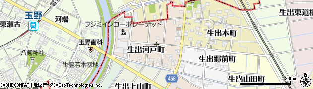 愛知県稲沢市生出河戸町周辺の地図
