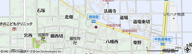 愛知県一宮市萩原町西御堂八幡西3周辺の地図