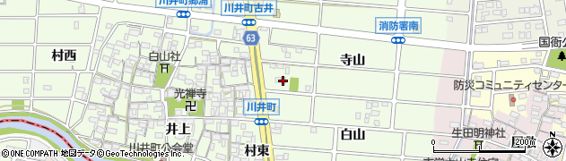 愛知県岩倉市川井町（寺山）周辺の地図