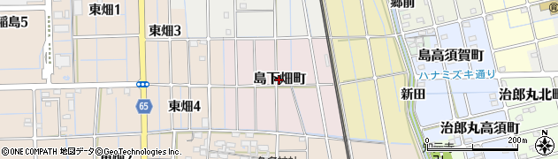 愛知県稲沢市島下畑町周辺の地図