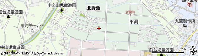 愛知県春日井市新開町北野池30周辺の地図