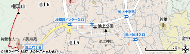神奈川県横須賀市池上周辺の地図