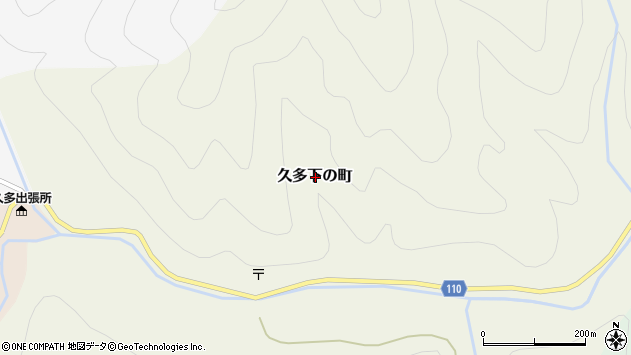 〒520-0462 京都府京都市左京区久多下の町の地図