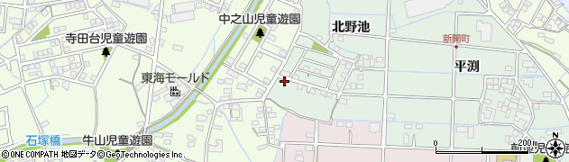 愛知県春日井市新開町北野池2周辺の地図