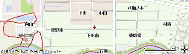 愛知県岩倉市川井町下田周辺の地図