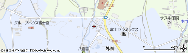 静岡県富士宮市外神1943周辺の地図