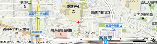 愛知県春日井市高蔵寺町北周辺の地図