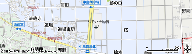 愛知県一宮市萩原町中島大上海道周辺の地図