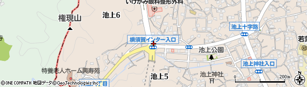 横須賀インター入口周辺の地図