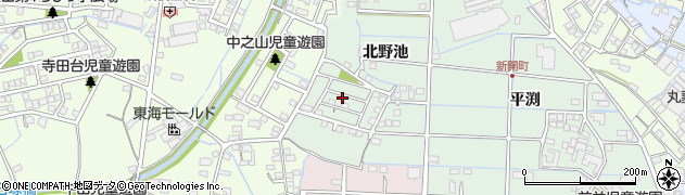 愛知県春日井市新開町北野池5周辺の地図