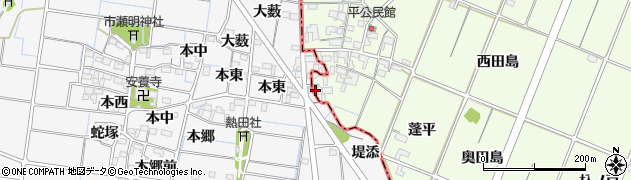 愛知県一宮市玉野蓬平3周辺の地図