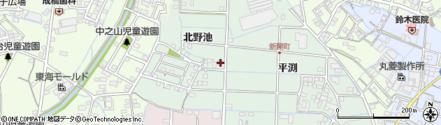 愛知県春日井市新開町北野池33周辺の地図