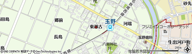 愛知県一宮市玉野（東瀬古）周辺の地図