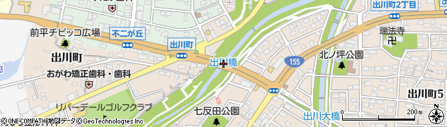 出川橋周辺の地図