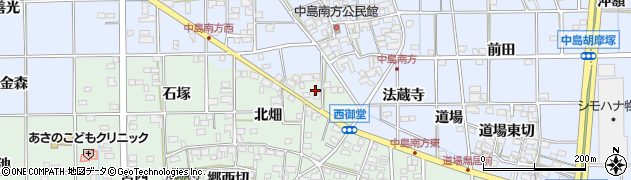 愛知県一宮市萩原町西御堂（往還北）周辺の地図