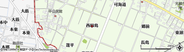 愛知県一宮市玉野（西田島）周辺の地図