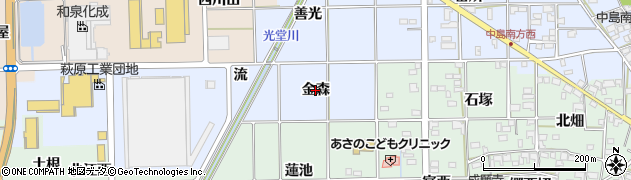 愛知県一宮市萩原町中島（金森）周辺の地図