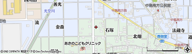 愛知県一宮市萩原町西御堂石塚11周辺の地図