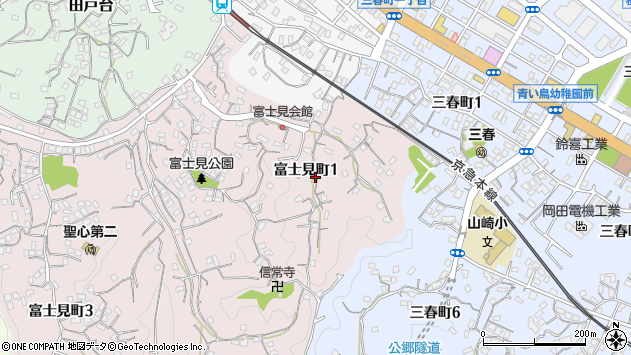 〒238-0021 神奈川県横須賀市富士見町の地図