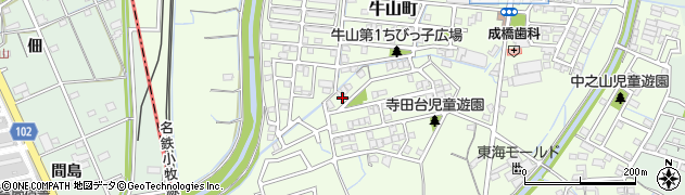 寺田台団地周辺の地図