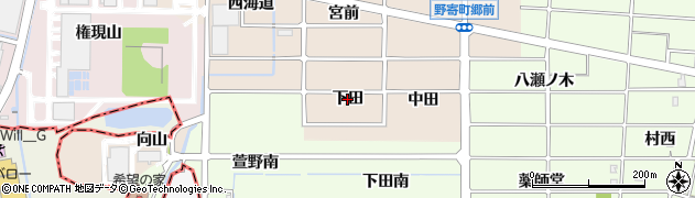 愛知県岩倉市野寄町（下田）周辺の地図