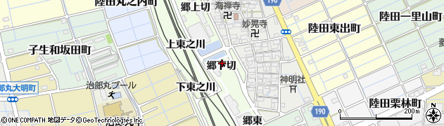 愛知県稲沢市陸田町（郷下切）周辺の地図