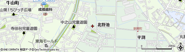 愛知県春日井市新開町北野池97周辺の地図