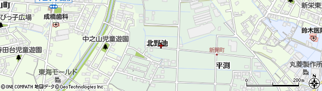愛知県春日井市新開町周辺の地図