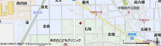 愛知県一宮市萩原町西御堂石塚4周辺の地図